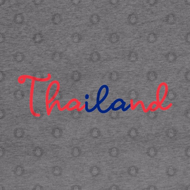 Thailand - Thai red and blue - Flag color by habibitravels